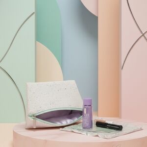 Elegant Glitter Clutch in White